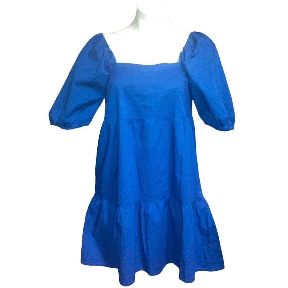 Grace Atwood The Drop Women’s XXS Blue Off The Shoulder Dress Balloon Sleeves